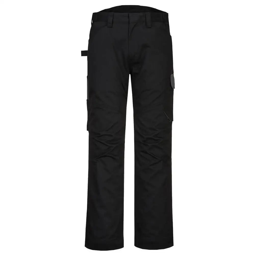 Portwest PW2 Service Trousers - Black/Red / 28