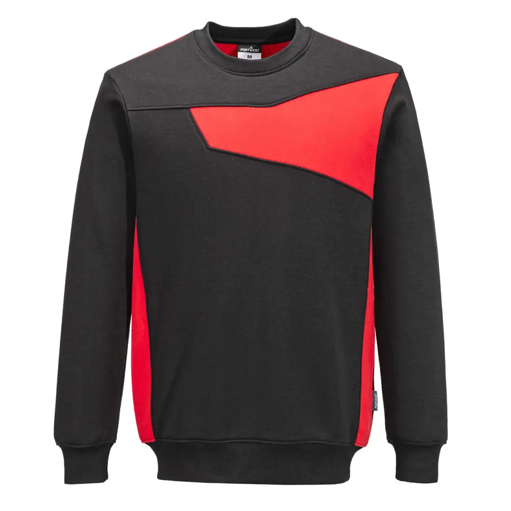Portwest PW2 Sweatshirt - Black/Red / L