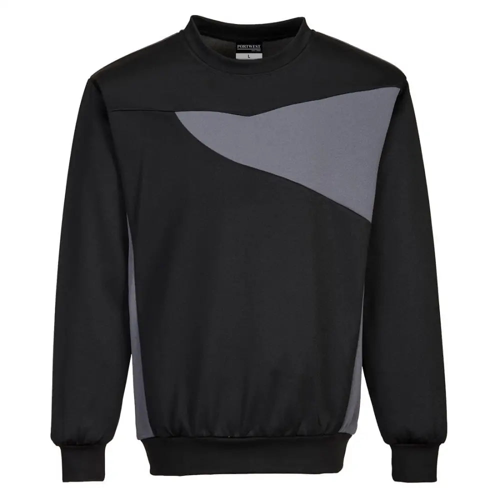 Portwest PW2 Sweatshirt - Black/Zoom Grey / L