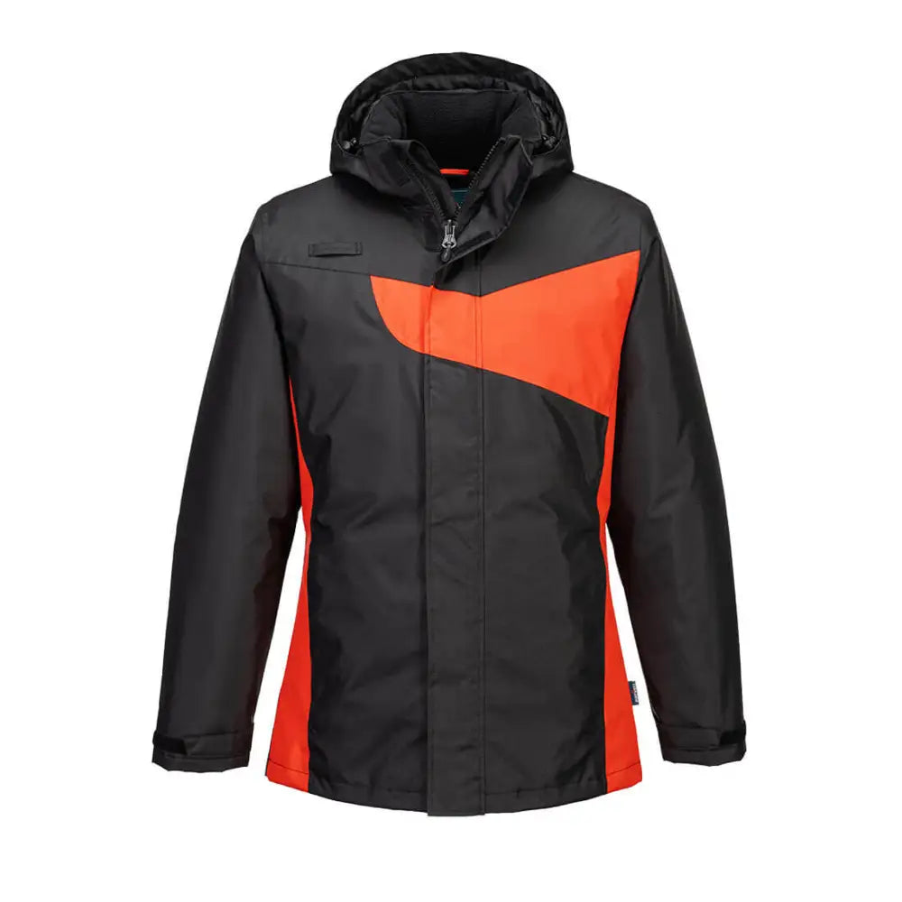 Portwest PW2 Winter Jacket - Black/Red / L