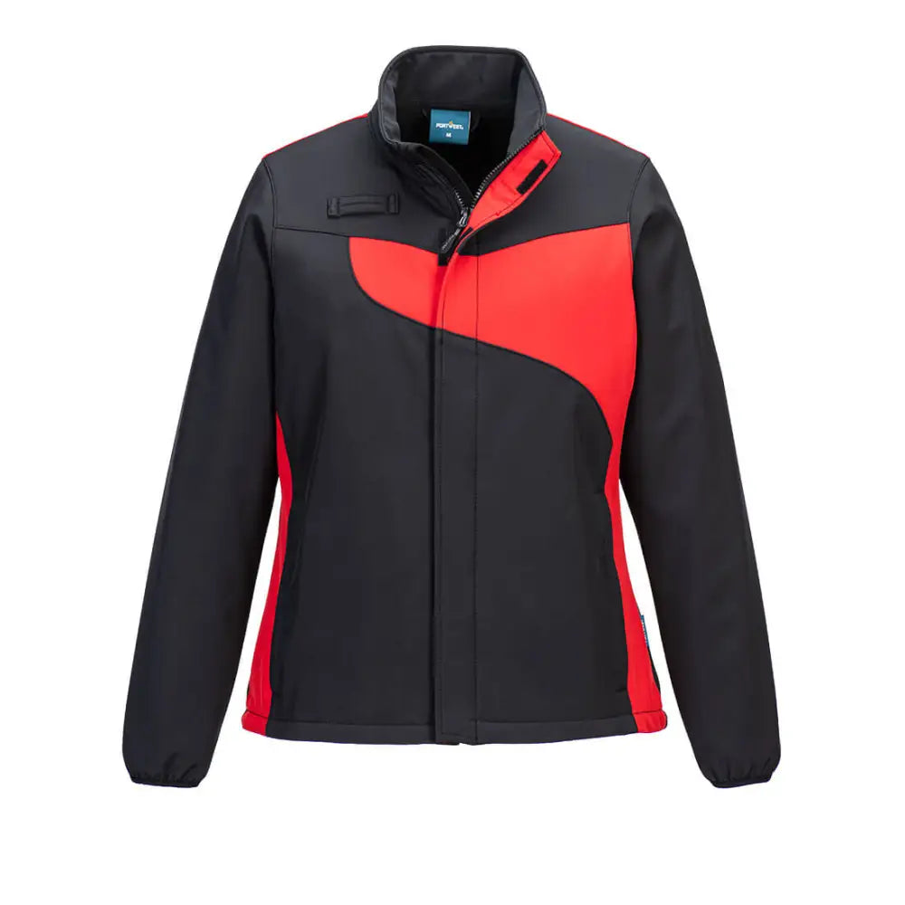Portwest PW2 Women’s Softshell (2L) - Black/Red / L