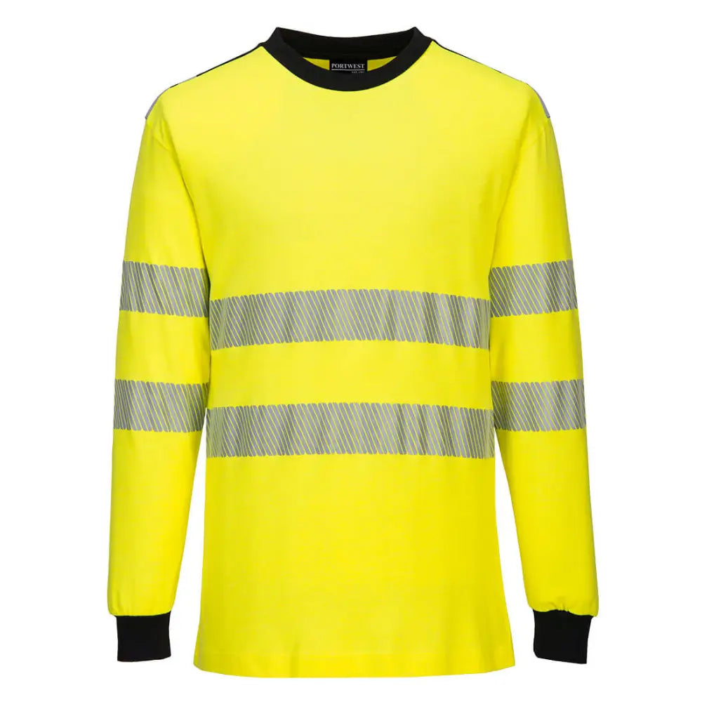 Portwest PW3 Flame Resistant Hi-Vis T-Shirt - Yellow/Black / L