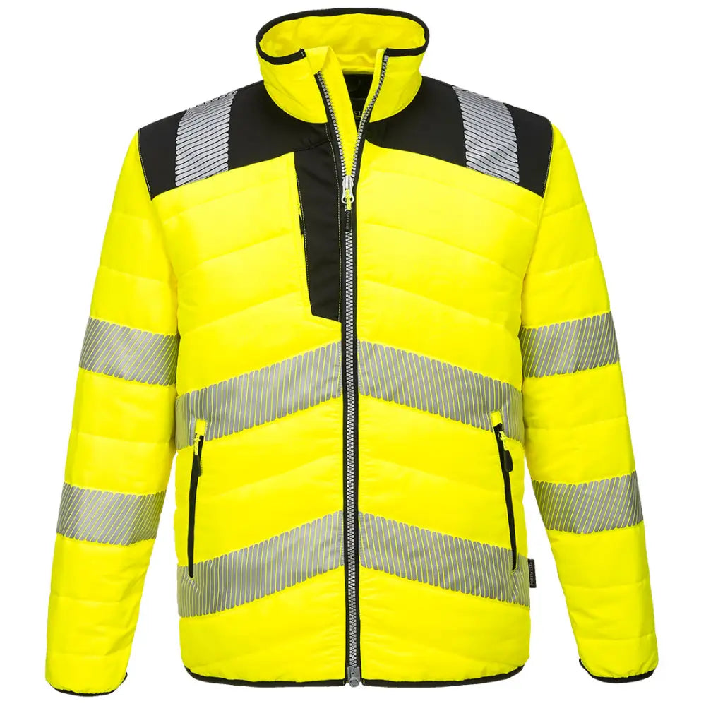 Portwest PW3 Hi-Vis Baffle Jacket - Yellow/Black / 4XL