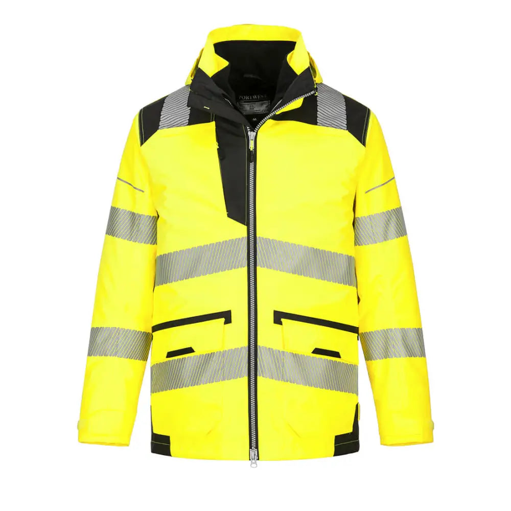Portwest PW3 Hi-Vis Breathable 5-in-1 Jacket - Yellow/Black / 4XL