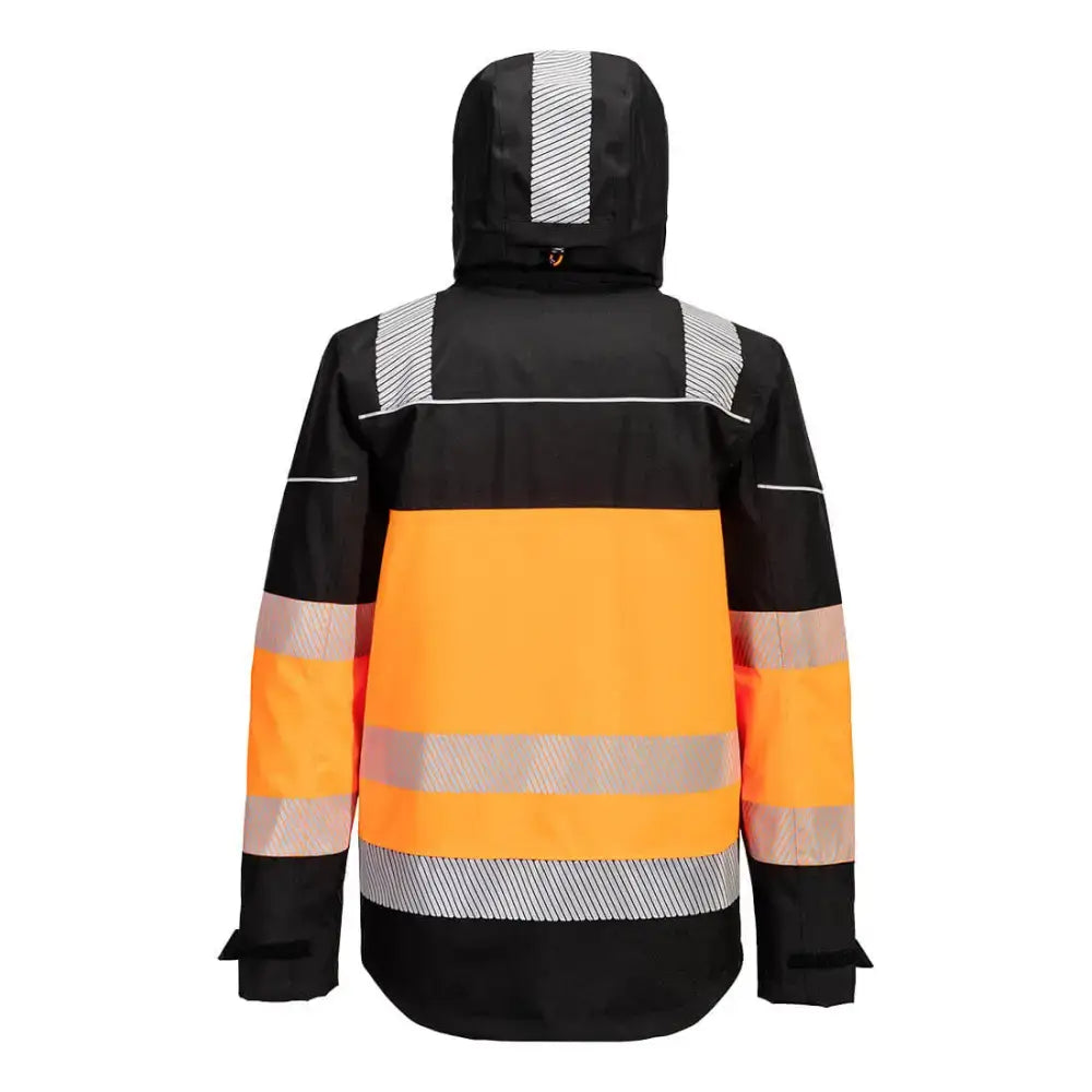 Portwest PW3 Hi-Vis Class 1 Extreme Rain Jacket - Orange/Black / 4XL