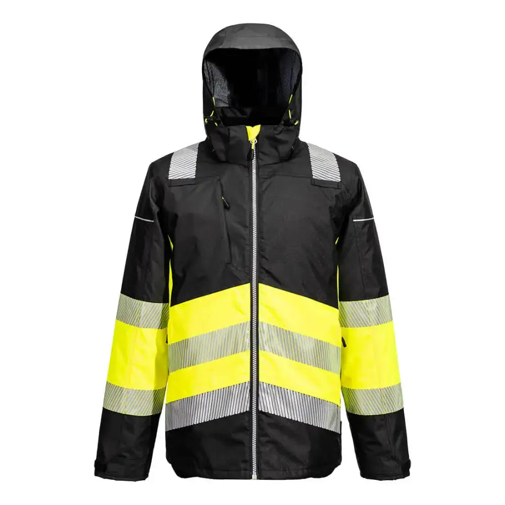 Portwest PW3 Hi-Vis Class 1 Winter Jacket - Yellow/Black / 4XL