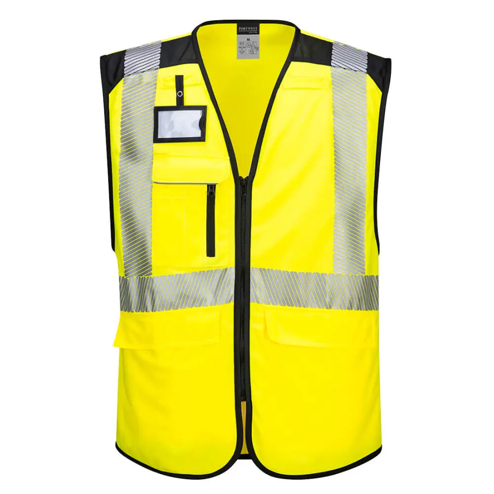 Portwest PW3 Hi-Vis Executive Vest - Yellow/Black / 4XL