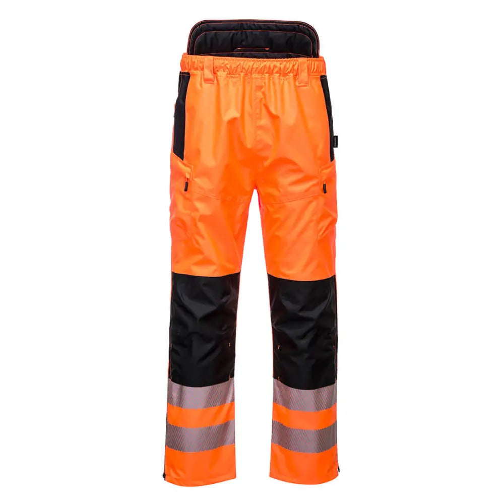 Portwest PW3 Hi-Vis Extreme Rain Trousers - Orange/Black / L