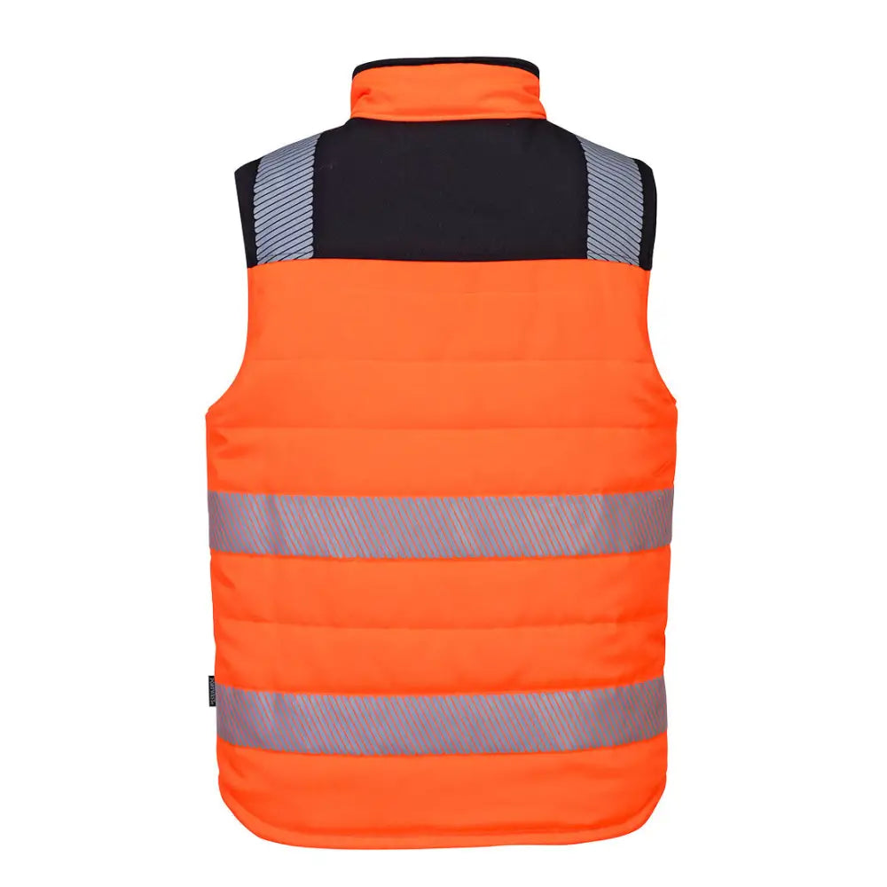 Portwest PW3 Hi-Vis Reversible Bodywarmer - Orange/Black / L