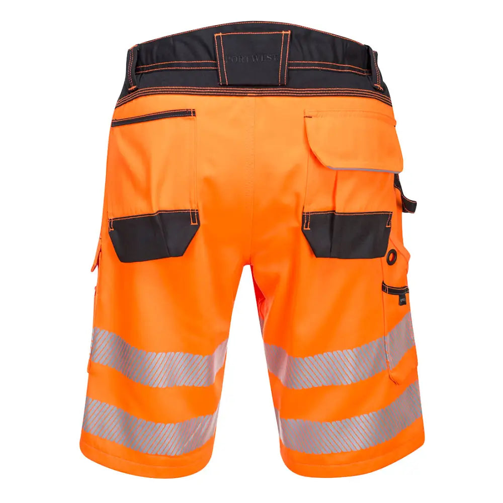 Portwest PW3 Hi-Vis Shorts - Orange/Black / 30