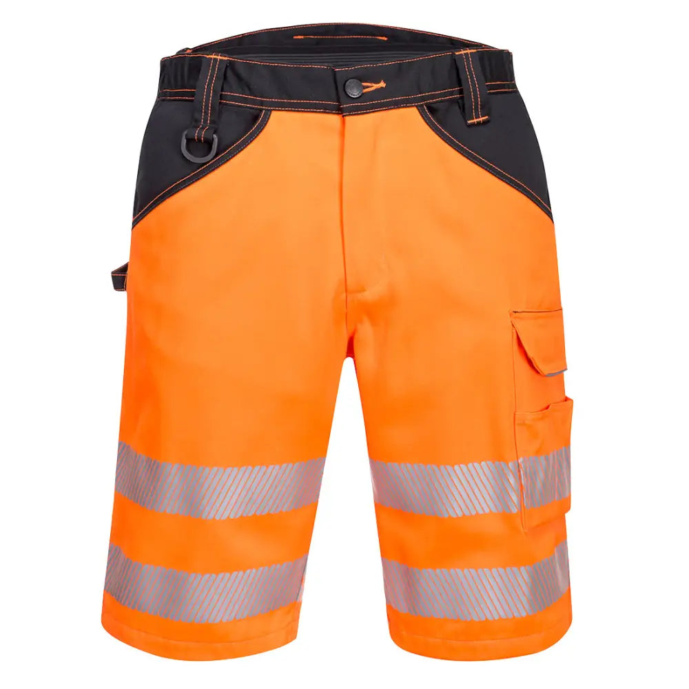 Portwest PW3 Hi-Vis Shorts - Orange/Black / 30
