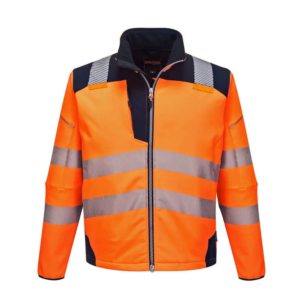 Portwest PW3 Hi-Vis Softshell (3L) - Orange/Navy / 4XL