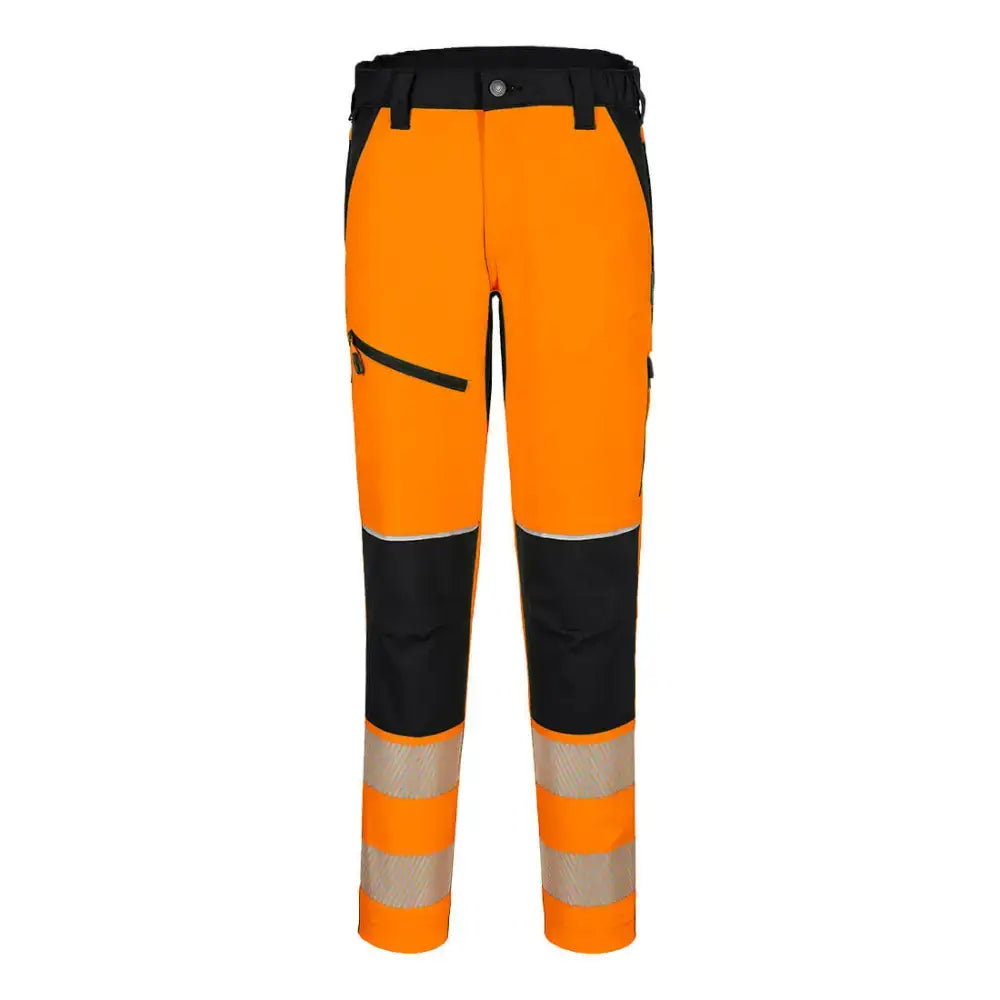Portwest PW3 Hi-Vis Stretch Trouser - Orange/Black / L