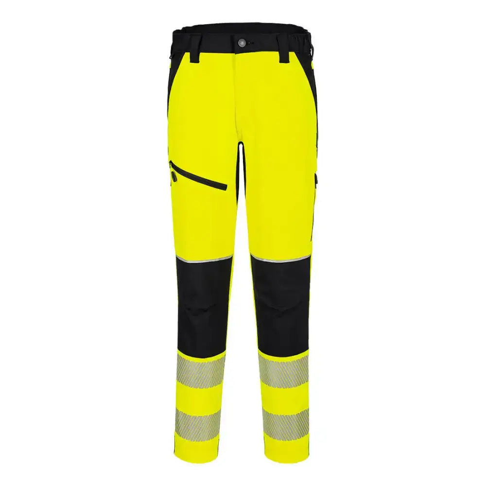 Portwest PW3 Hi-Vis Stretch Trouser - Yellow/Black / L