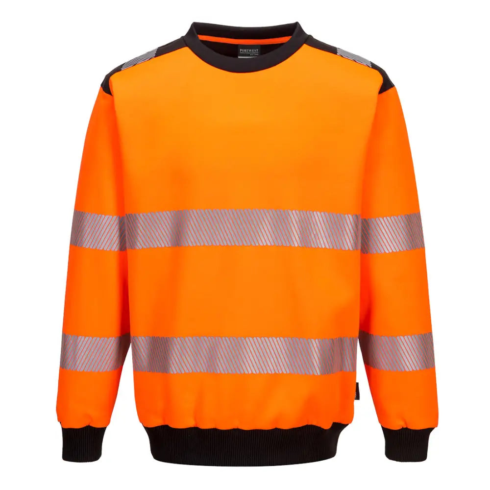 Portwest PW3 Hi-Vis Sweatshirt - Orange/Black / 4XL