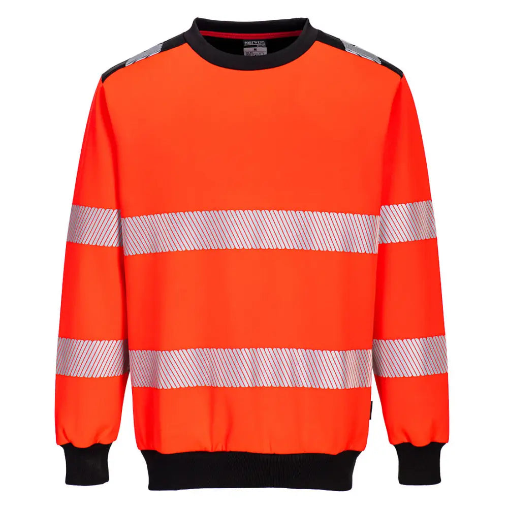 Portwest PW3 Hi-Vis Sweatshirt - Red/Black / 4XL