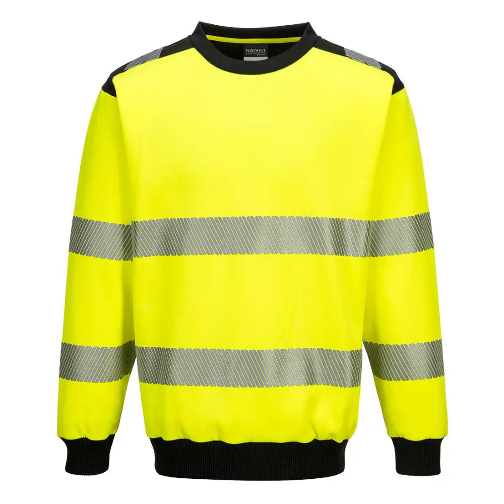 Portwest PW3 Hi-Vis Sweatshirt - Yellow/Black / 4XL