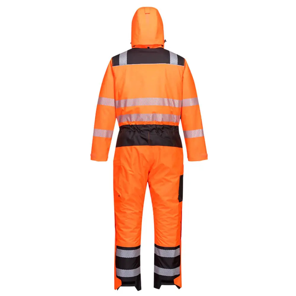 Portwest PW3 Hi-Vis Winter Coverall - Orange/Black / L