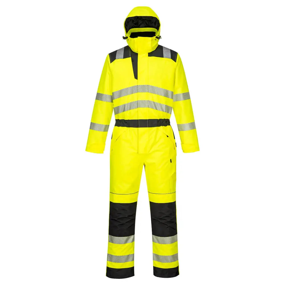Portwest PW3 Hi-Vis Winter Coverall - Yellow/Black / L