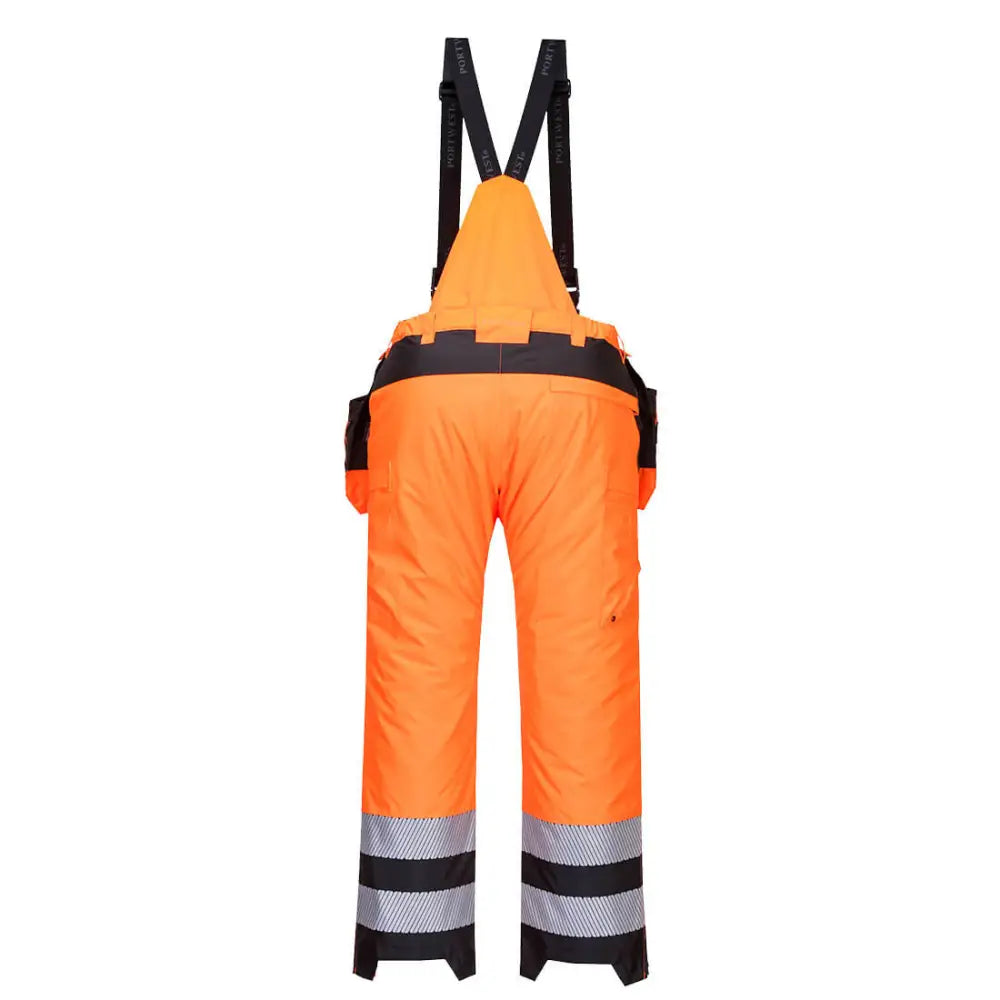 Portwest PW3 Hi-Vis Winter Trousers - Orange/Black / 4XL