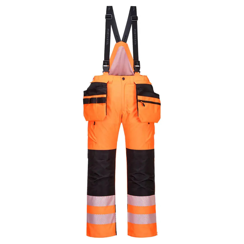Portwest PW3 Hi-Vis Winter Trousers - Orange/Black / 4XL