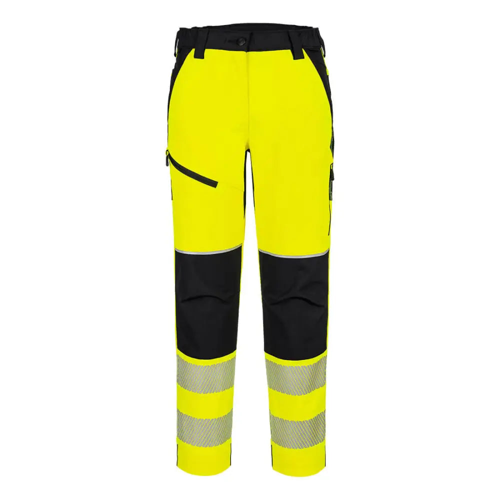 Portwest PW3 Hi-Vis Women’s Stretch Trouser - Yellow/Black / L