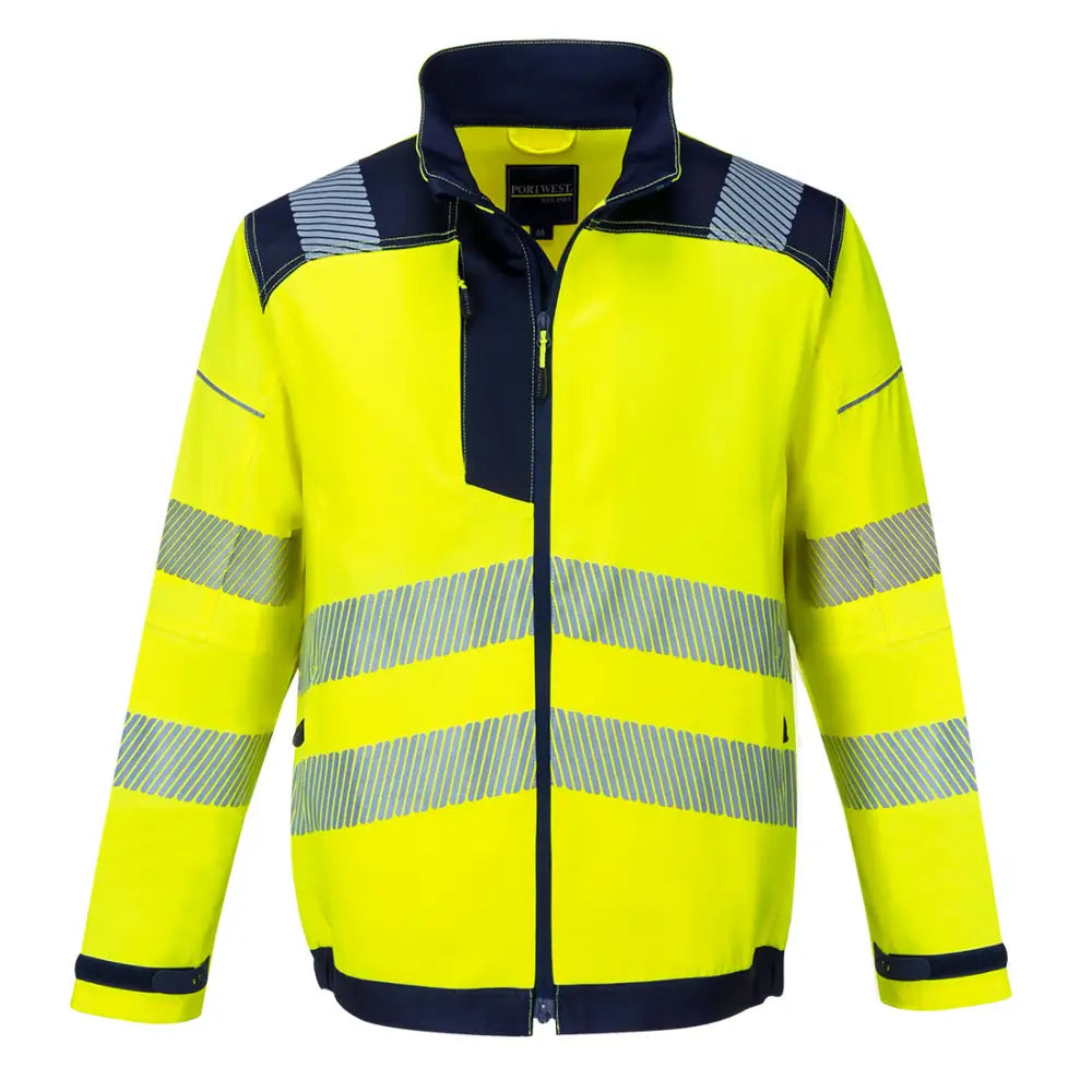 Portwest PW3 Hi-Vis Work Jacket - Yellow/Navy / L