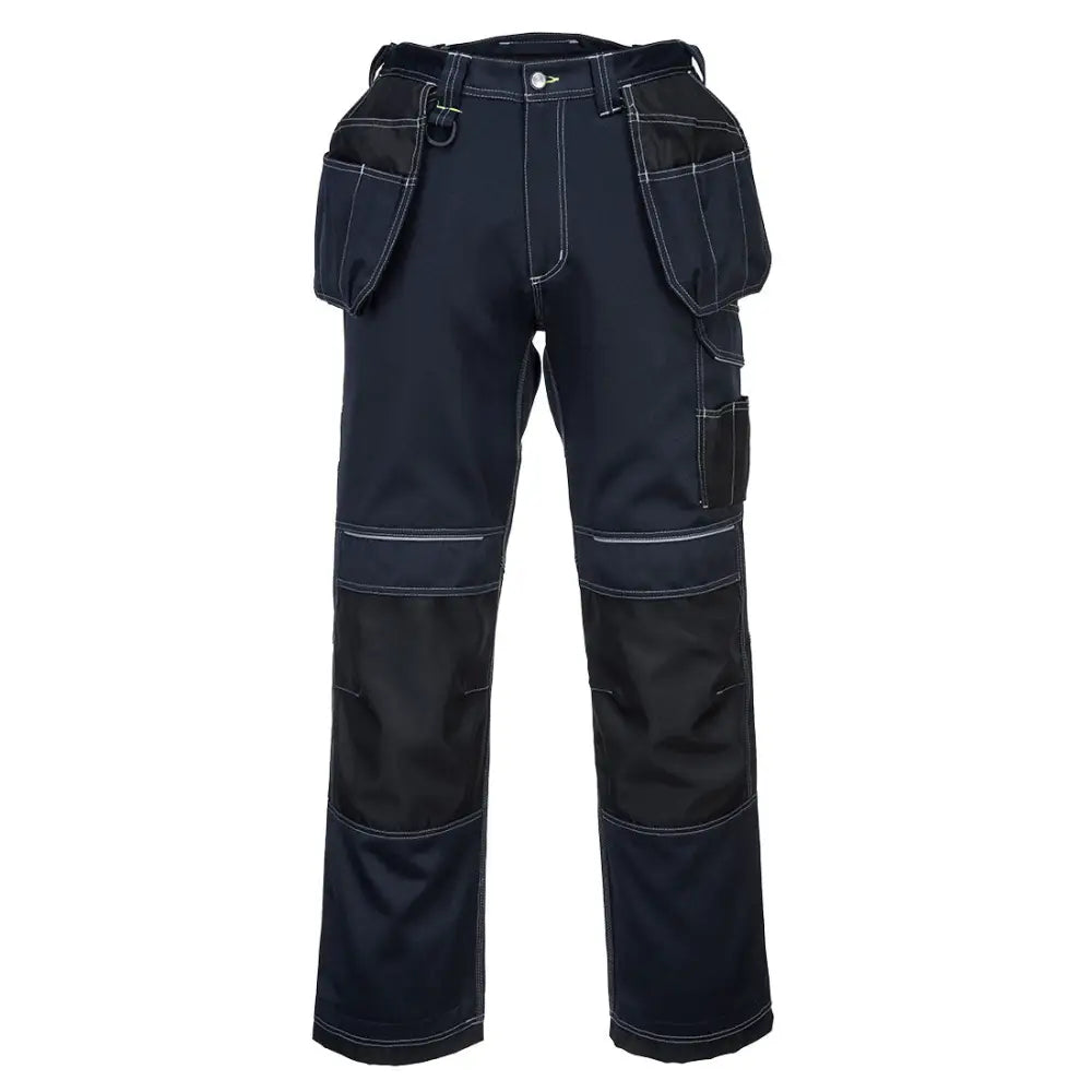 Portwest PW3 Holster Work Trousers - Navy/Black Short / 28
