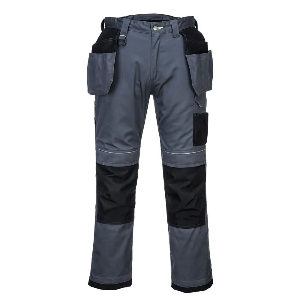 Portwest PW3 Holster Work Trousers - Zoom Grey/Black / 28