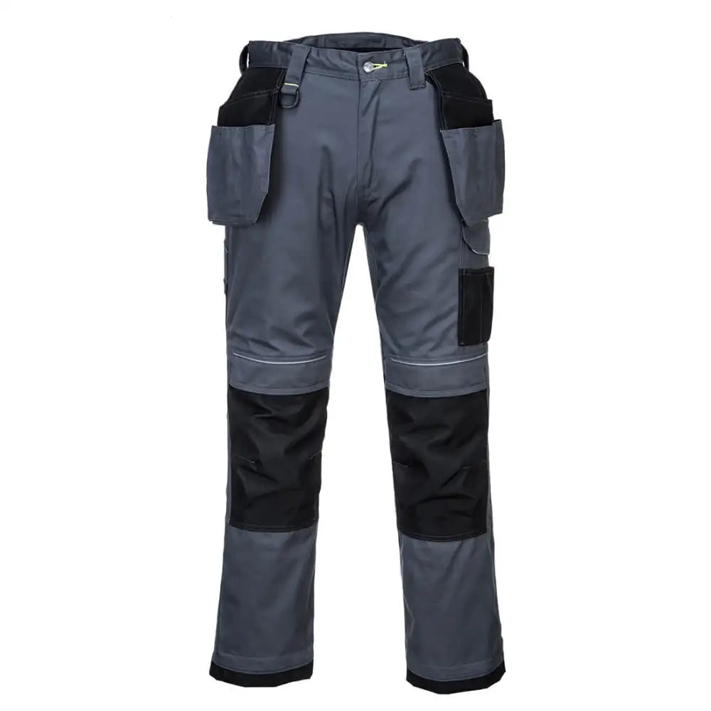Portwest PW3 Stretch Holster Work Trousers - Zoom Grey/Black / 28