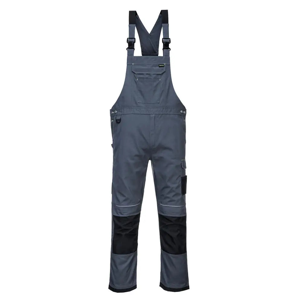 Portwest PW3 Work Bib and Brace - Zoom Grey/Black / L