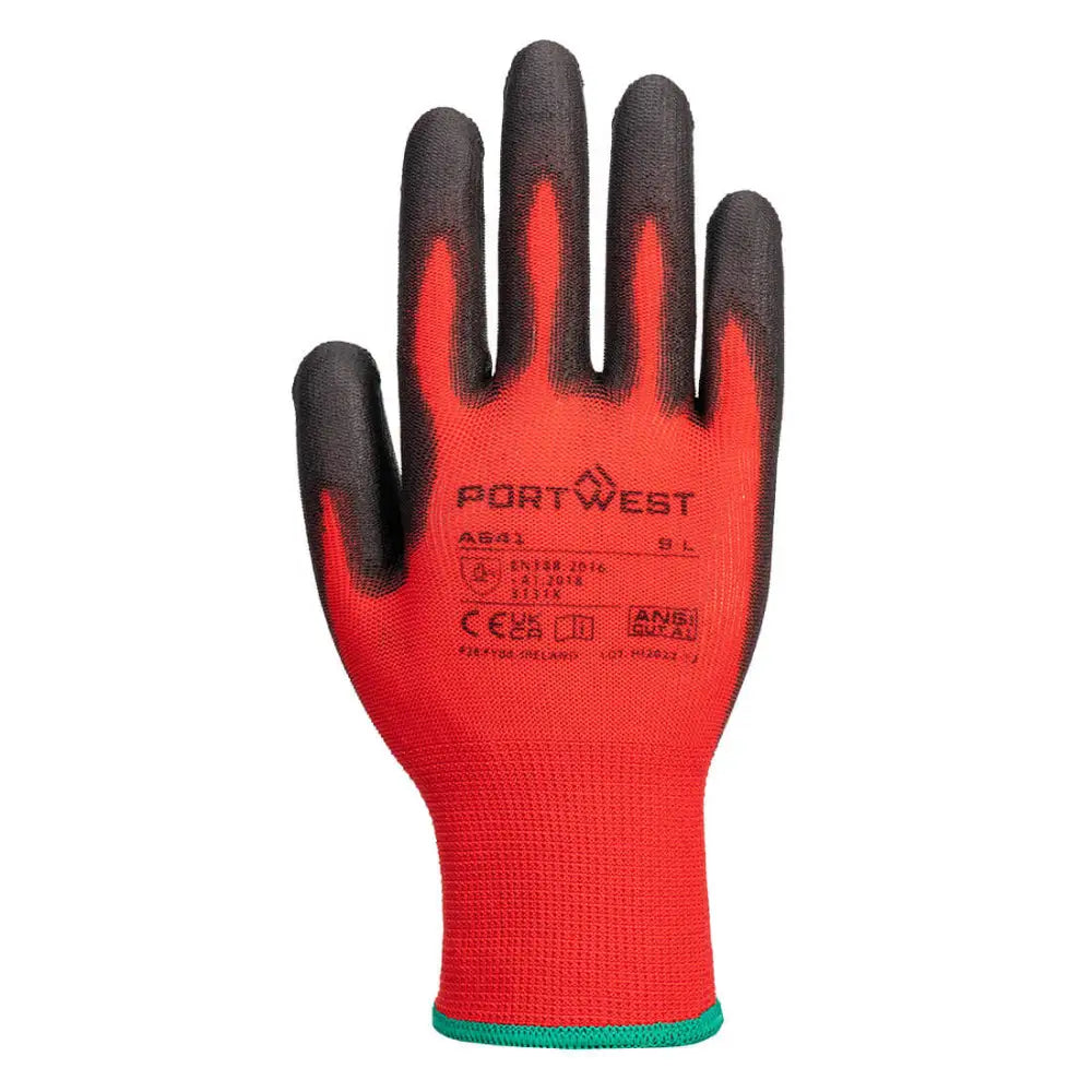 Portwest Red - PU Glove - L