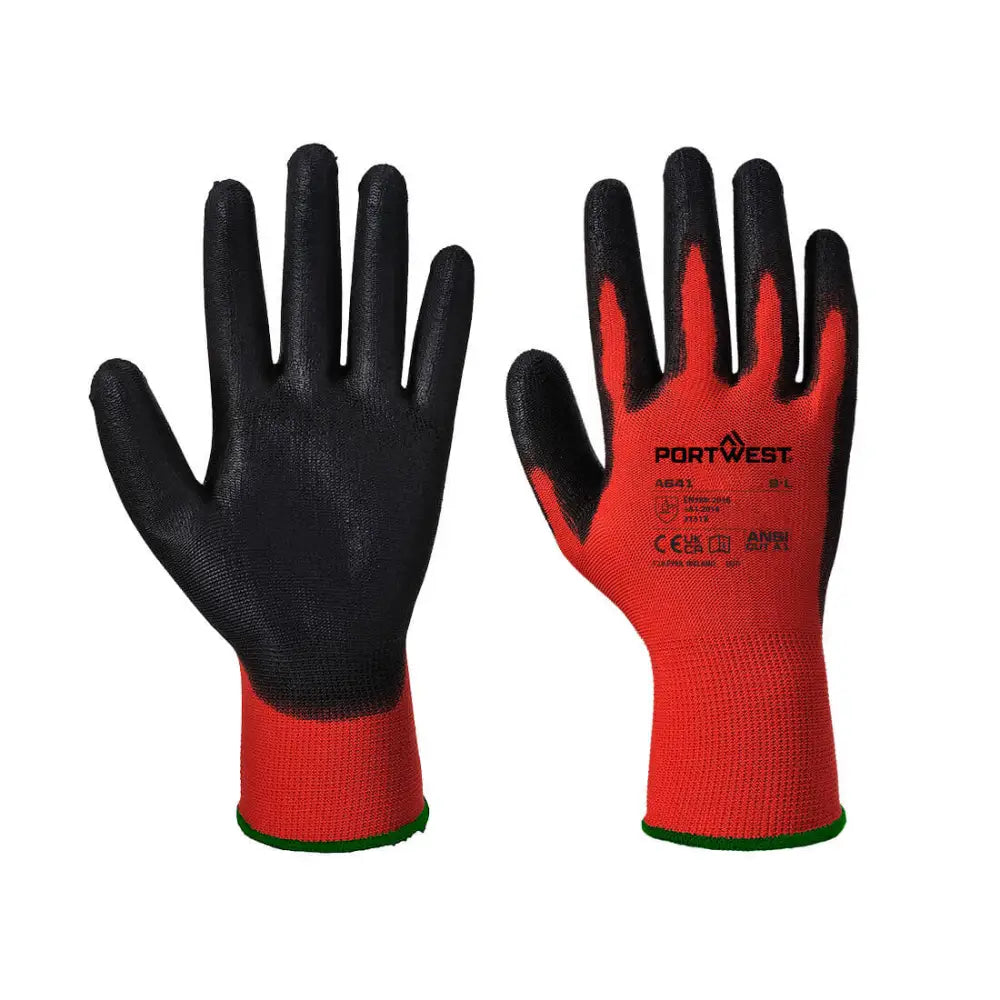 Portwest Red - PU Glove - L