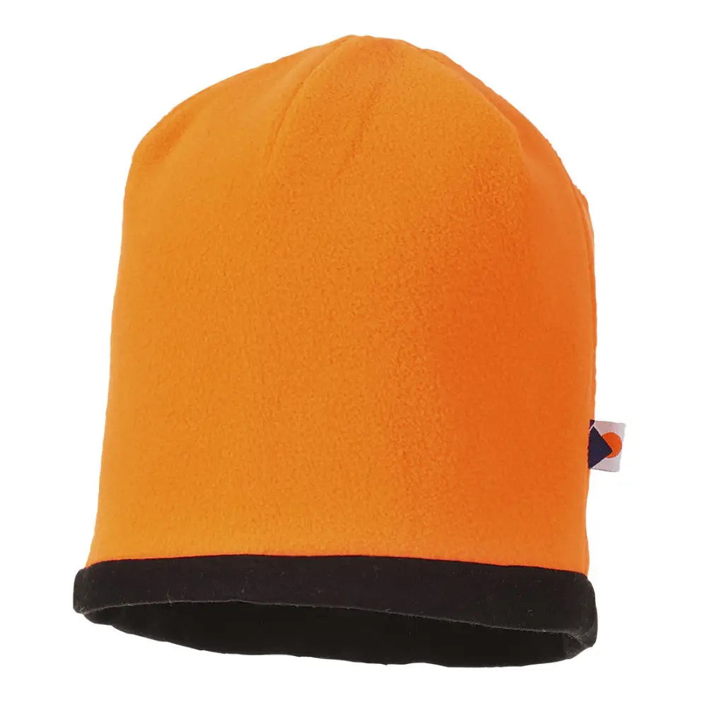Portwest Reversible Hi-Vis Beanie Hat - Orange/Black