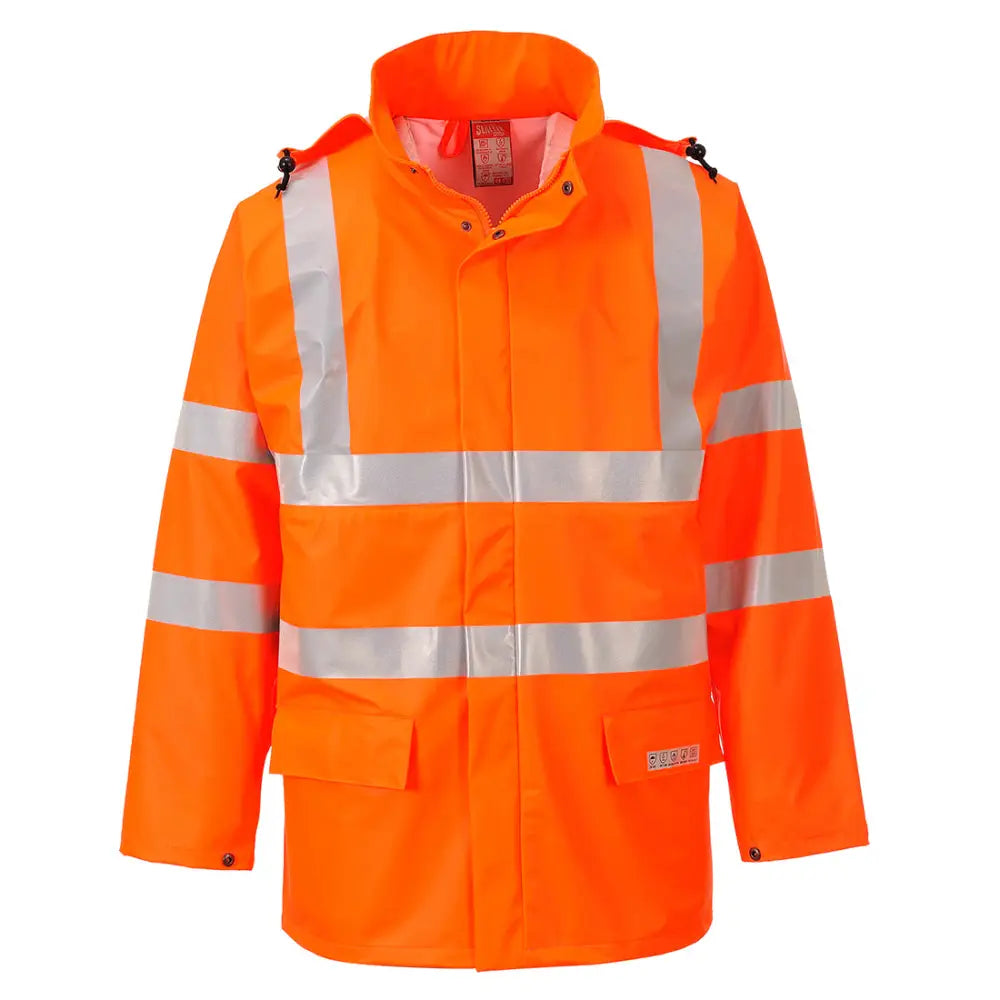 Portwest Sealtex Flame Hi-Vis Jacket - Orange / L