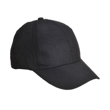 Portwest Six Panel Baseball Cap - Black