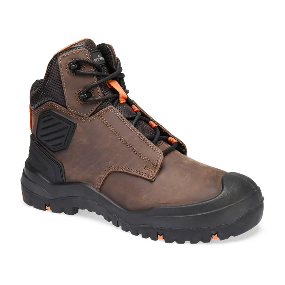 Portwest Steel Leather Ankle Boot S3 SC HRO HI CI LG SR FO - Brown/Orange / 37