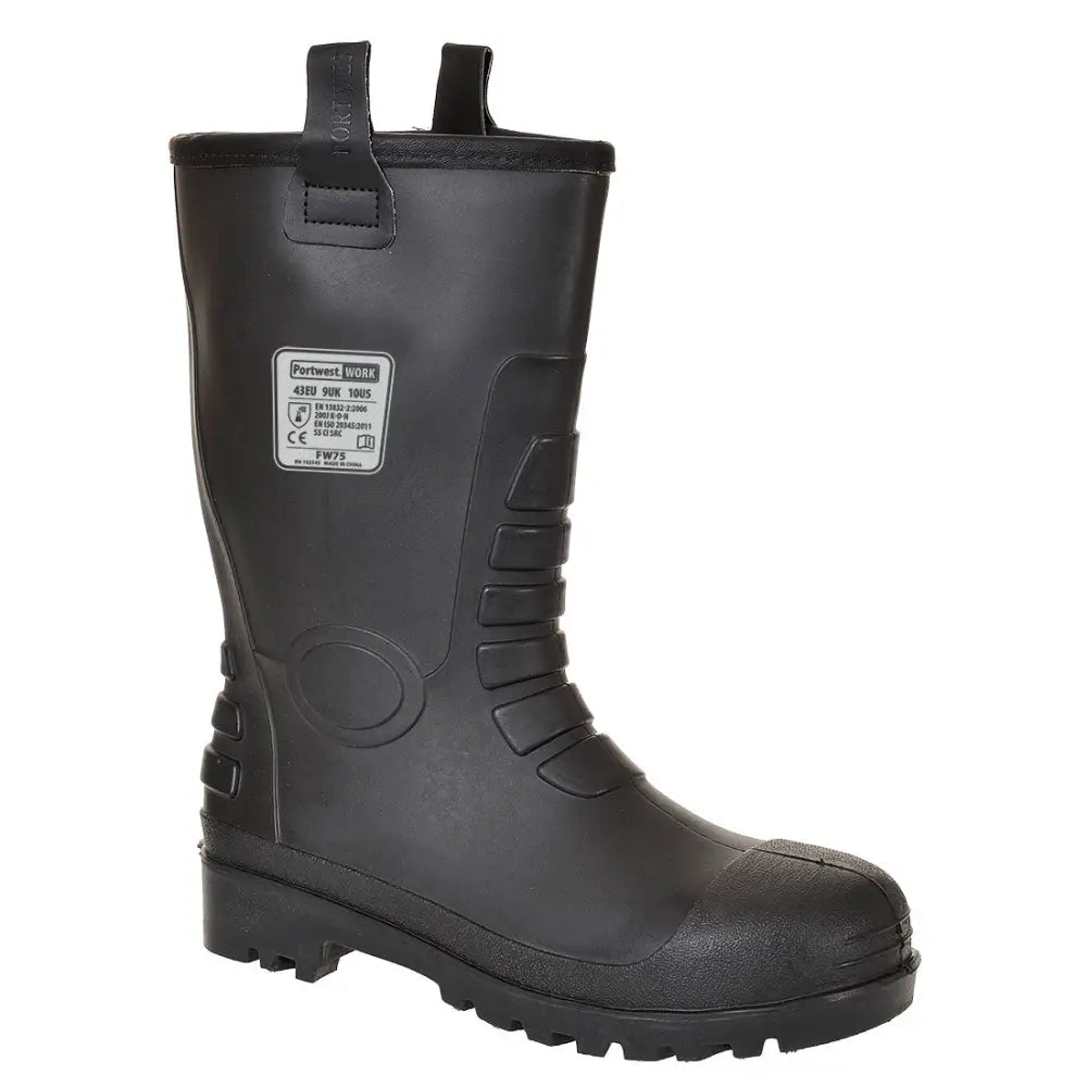 Portwest Steel PVC Rigger Boot S5 FO - Black / 36