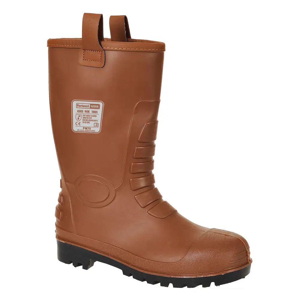 Portwest Steel PVC Rigger Boot S5 FO - Tan / 36