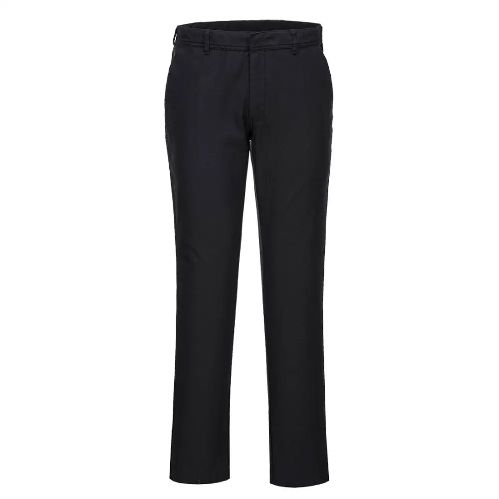 Portwest Stretch Slim Chino Trousers - Black / 28