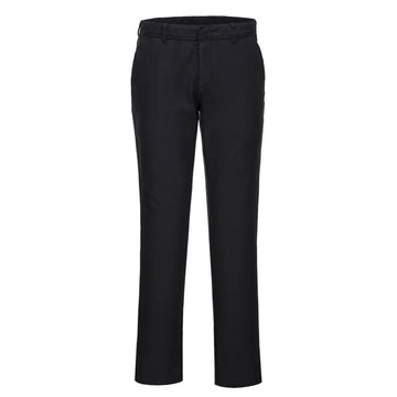 Portwest Stretch Slim Chino Trousers - Black / 28