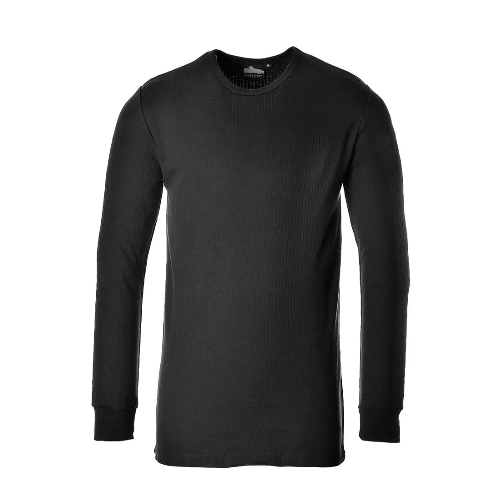Portwest Thermal T-Shirt Long Sleeve - Black / 4XL