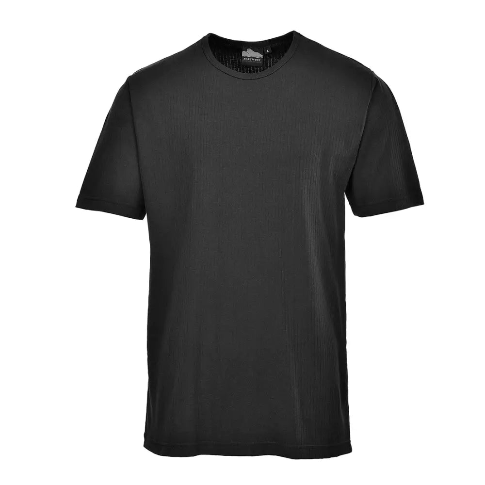 Portwest Thermal T-Shirt Short Sleeve - Black / L