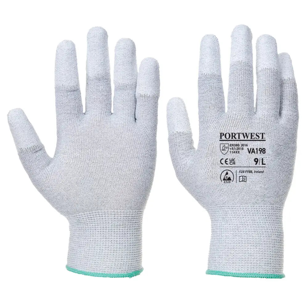 Portwest Vending Antistatic PU Fingertip Glove - L