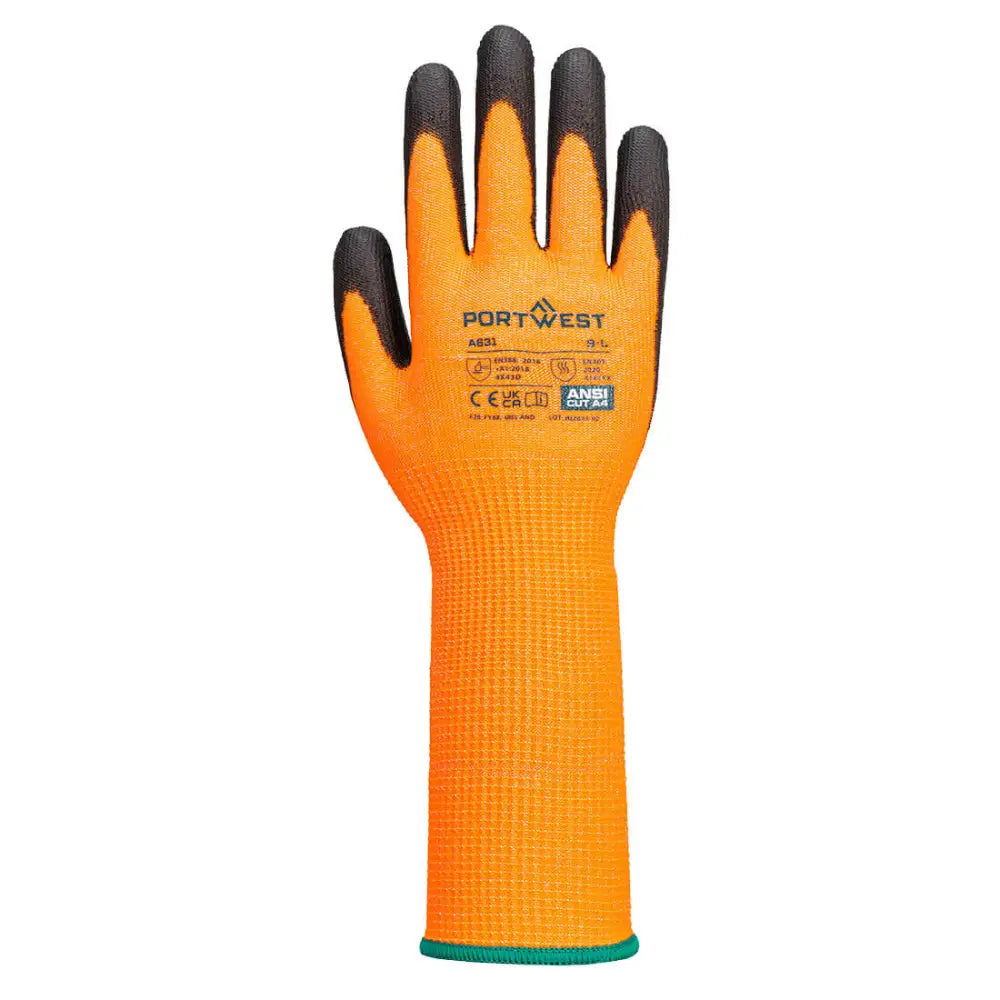 Portwest Vis-Tex Cut Glove Long Cuff - L
