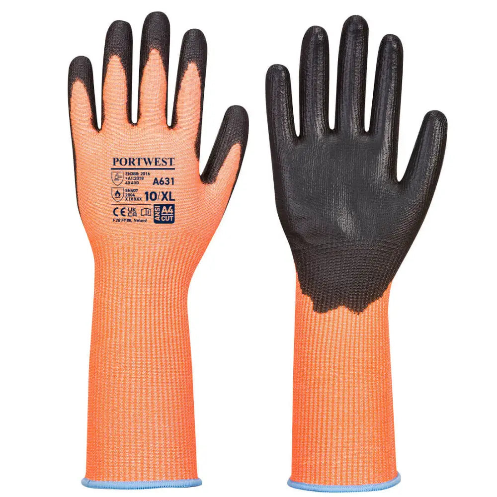 Portwest Vis-Tex Cut Glove Long Cuff - L