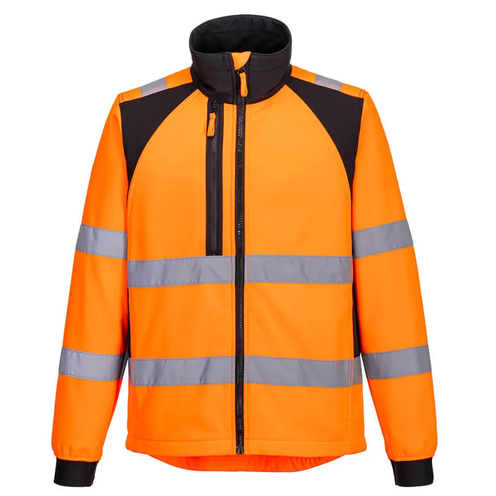 Portwest WX2 Eco Hi-Vis Softshell (2L) - Orange/Black / L