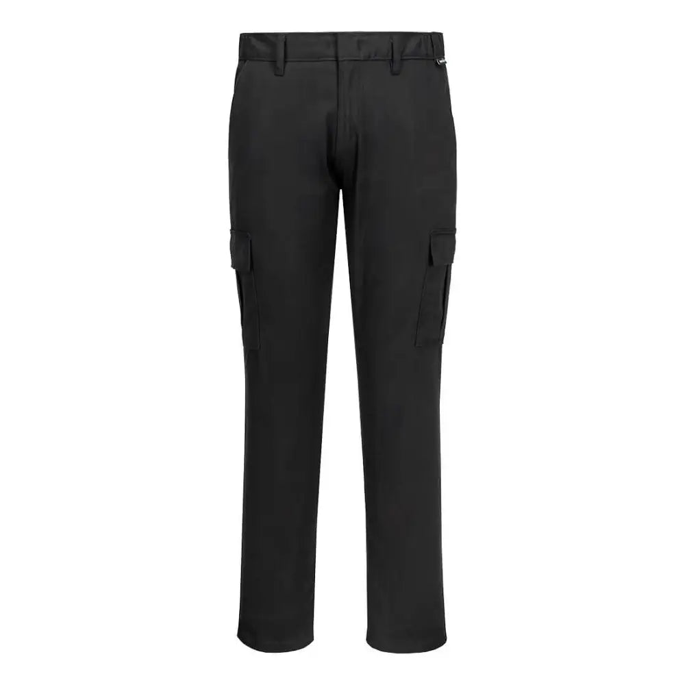 Portwest WX2 Stretch Slim Fit Combat Trousers - Black / 28