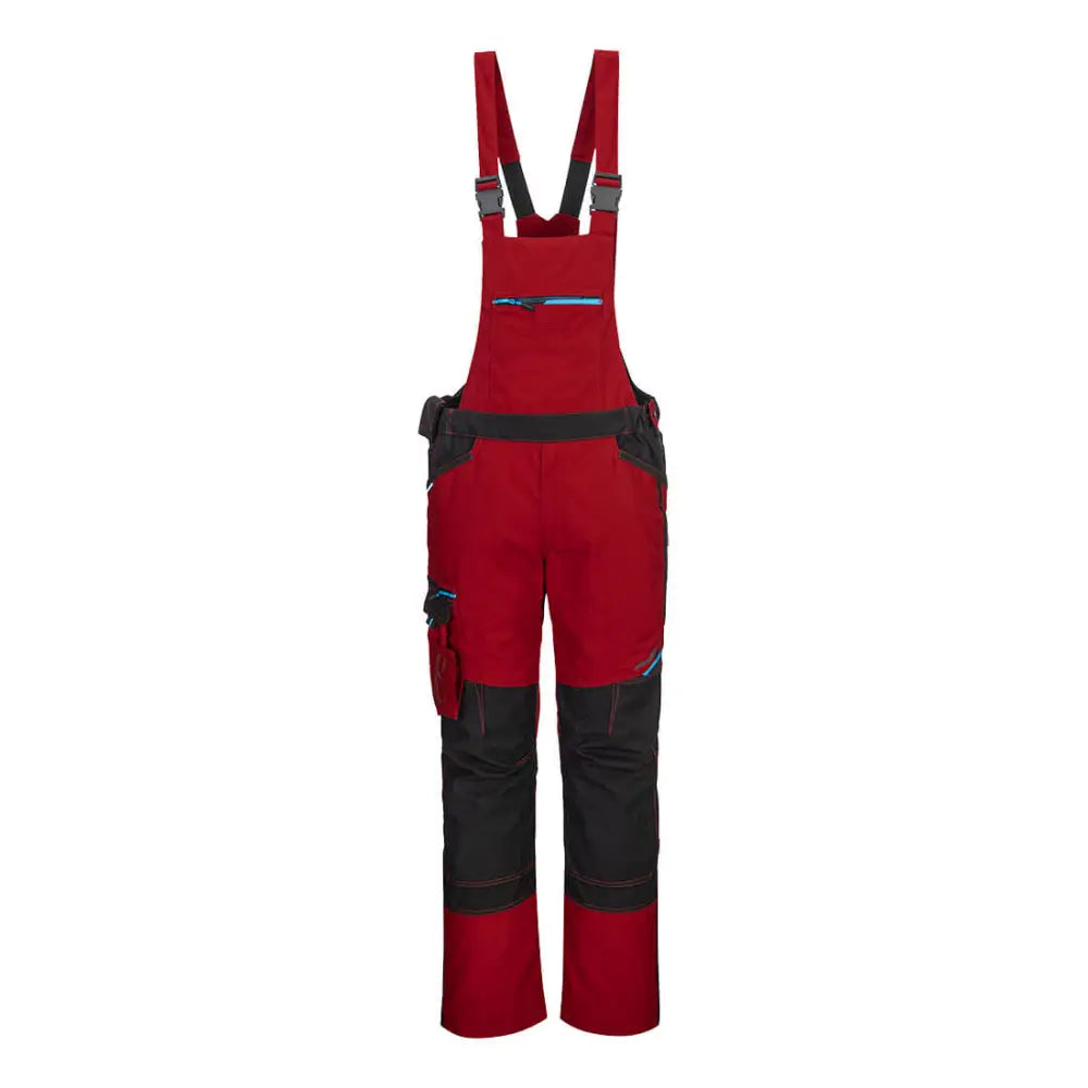 Portwest WX3 Bib and Brace - Deep Red / L