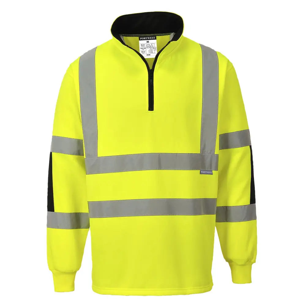 Portwest Xenon Hi-Vis Rugby Shirt - Yellow / 4XL